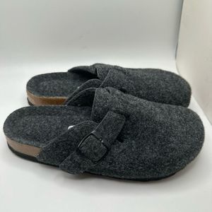 CUSHIONAIRE Womens Clog 8.5 GRAY WOOL